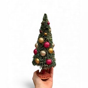 Large Vintage Bottle Brush Christmas Tree